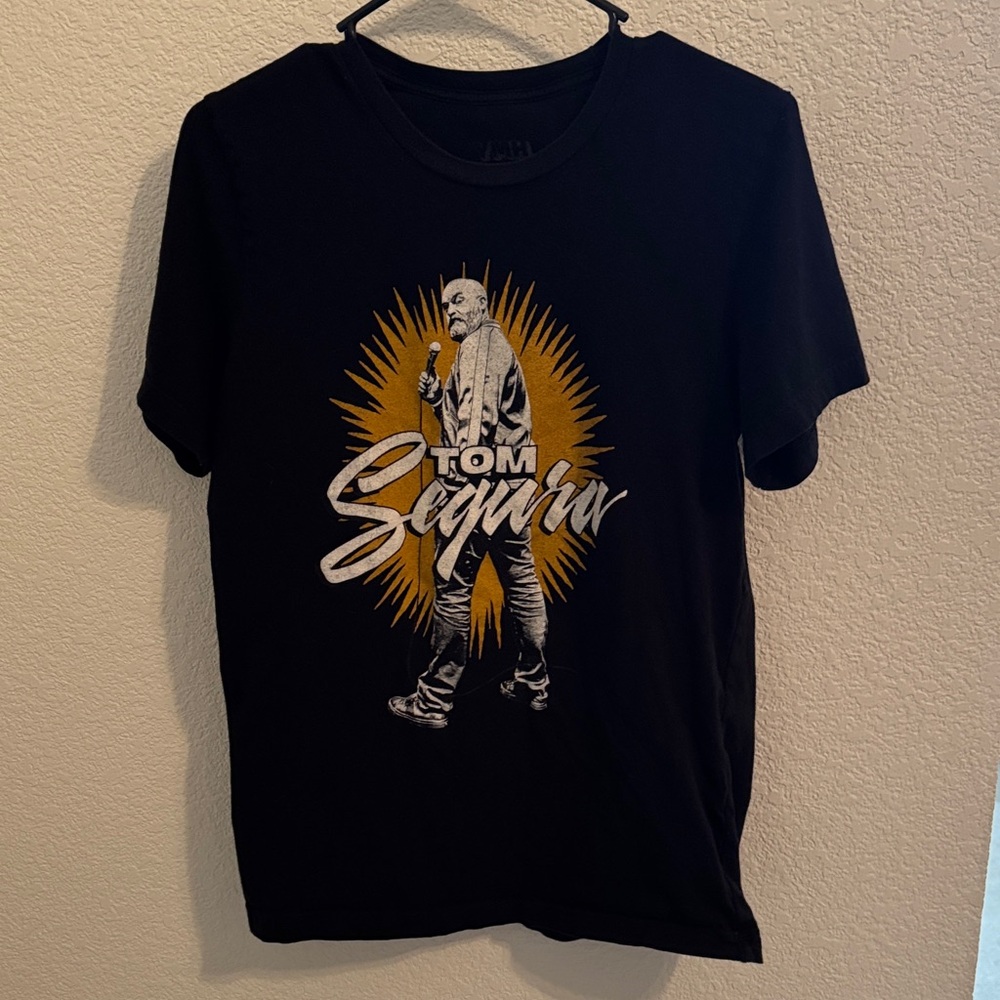 Comedian Tom Segura Black Graphic T-Shirt. Limited show merchandise